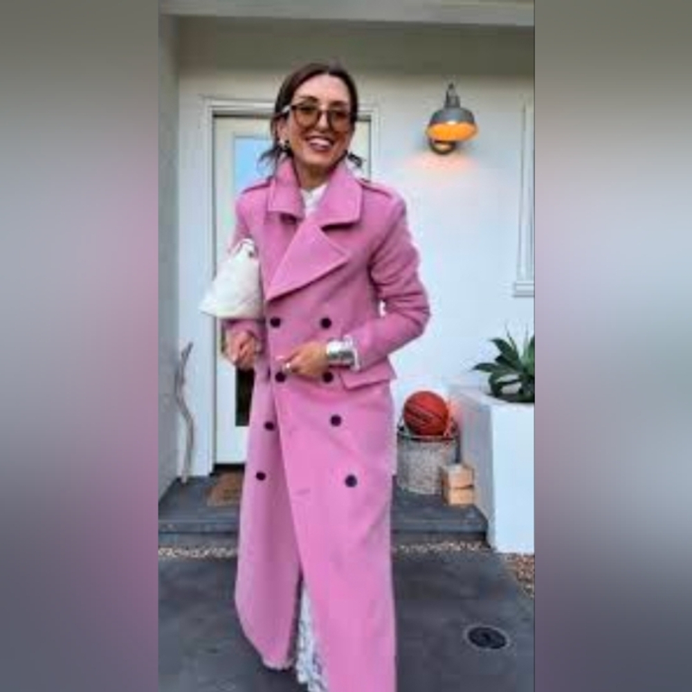 Avec Les Filles Pink Trench Coat